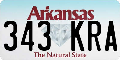 AR license plate 343KRA