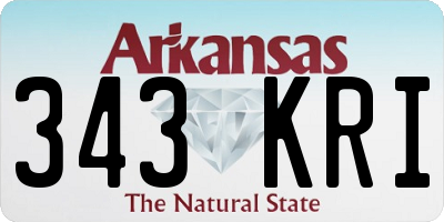 AR license plate 343KRI