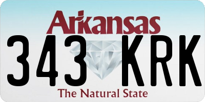 AR license plate 343KRK