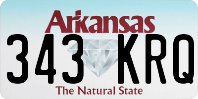 AR license plate 343KRQ