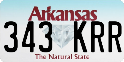 AR license plate 343KRR