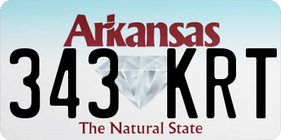 AR license plate 343KRT