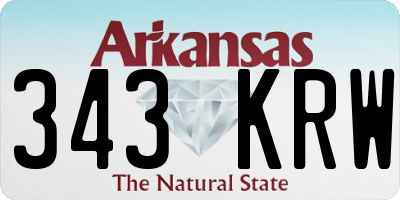 AR license plate 343KRW