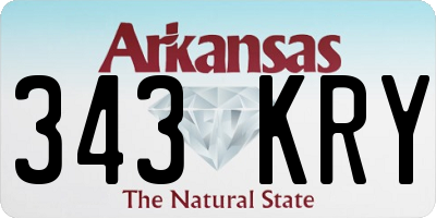 AR license plate 343KRY