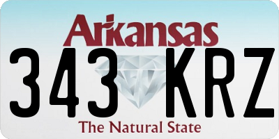 AR license plate 343KRZ