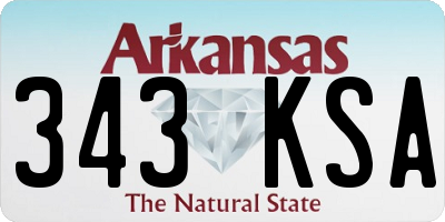 AR license plate 343KSA