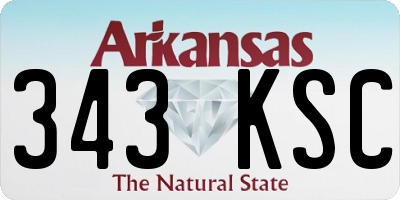 AR license plate 343KSC
