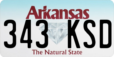 AR license plate 343KSD