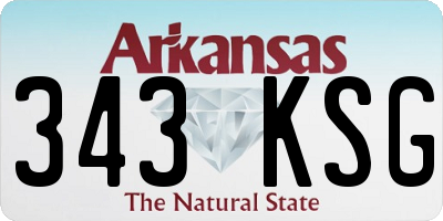 AR license plate 343KSG