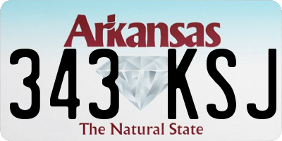 AR license plate 343KSJ