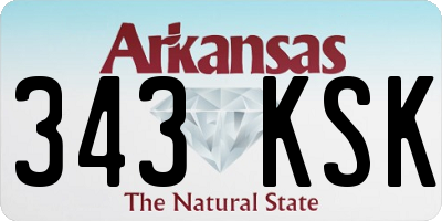 AR license plate 343KSK