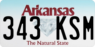 AR license plate 343KSM