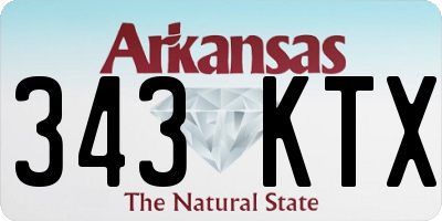 AR license plate 343KTX