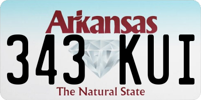 AR license plate 343KUI