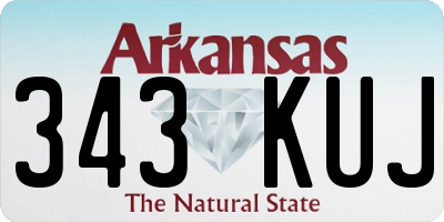 AR license plate 343KUJ