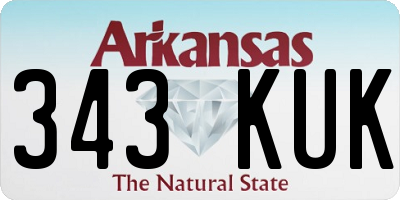 AR license plate 343KUK