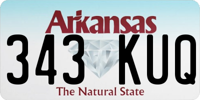 AR license plate 343KUQ