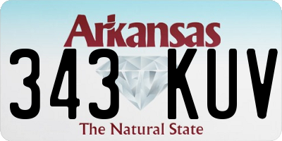 AR license plate 343KUV