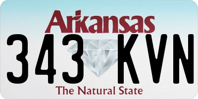 AR license plate 343KVN