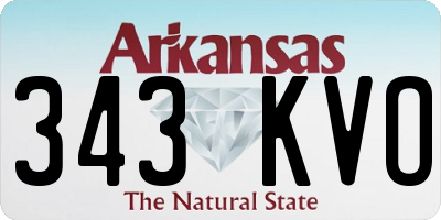 AR license plate 343KVO