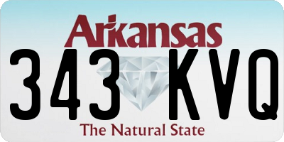 AR license plate 343KVQ