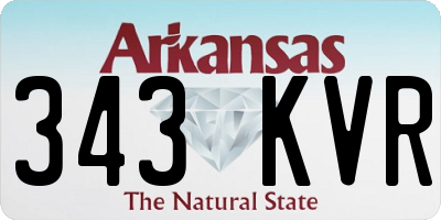 AR license plate 343KVR