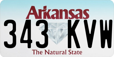 AR license plate 343KVW