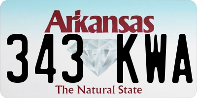 AR license plate 343KWA