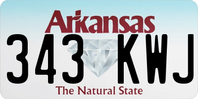 AR license plate 343KWJ