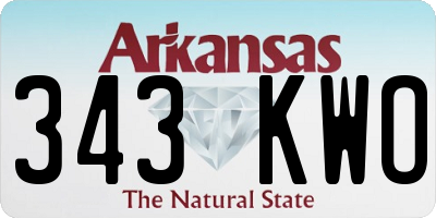 AR license plate 343KWO