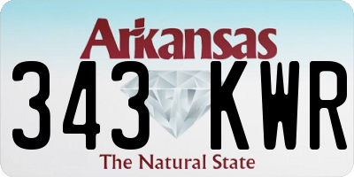 AR license plate 343KWR