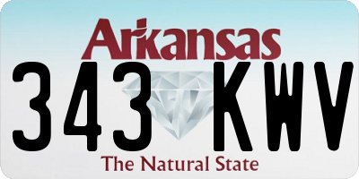 AR license plate 343KWV