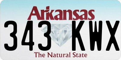 AR license plate 343KWX