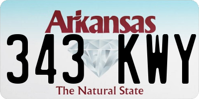 AR license plate 343KWY