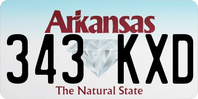 AR license plate 343KXD