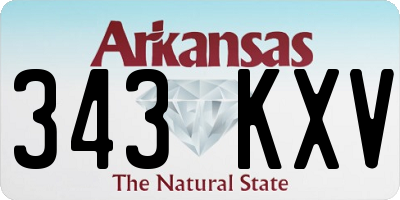 AR license plate 343KXV
