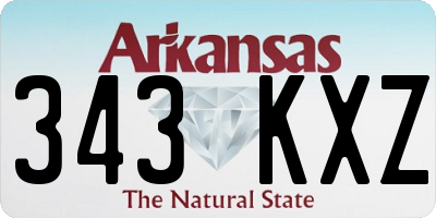 AR license plate 343KXZ