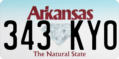 AR license plate 343KYO