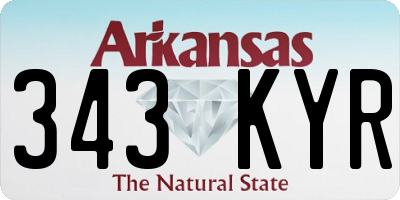 AR license plate 343KYR