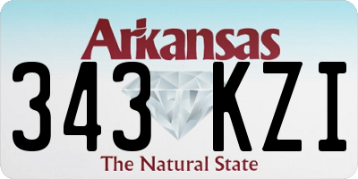 AR license plate 343KZI