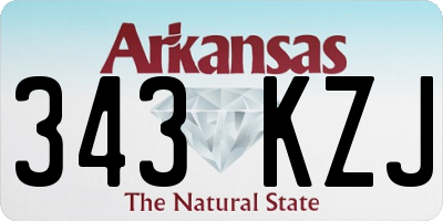 AR license plate 343KZJ