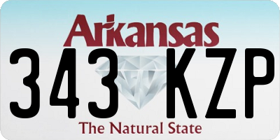AR license plate 343KZP