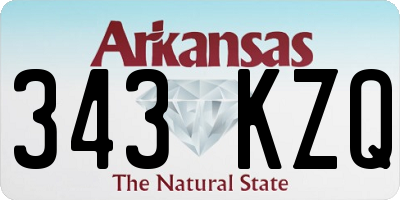 AR license plate 343KZQ