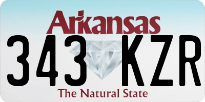 AR license plate 343KZR