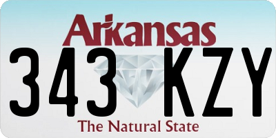 AR license plate 343KZY