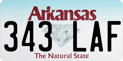 AR license plate 343LAF