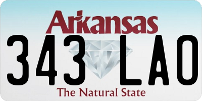 AR license plate 343LAO