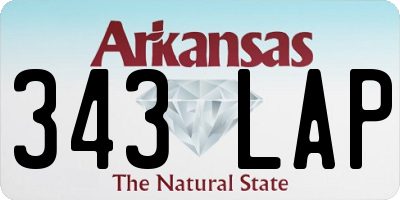 AR license plate 343LAP