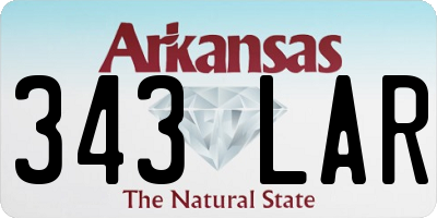 AR license plate 343LAR