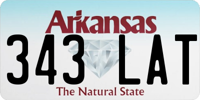 AR license plate 343LAT